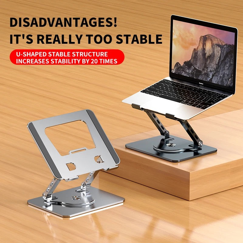 360-degree rotating laptop stand Desktop lift folding portable aluminum alloy metal cooling base computer stand