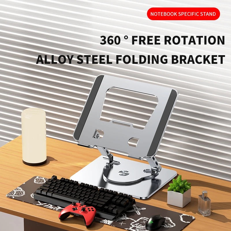 360-degree rotating laptop stand Desktop lift folding portable aluminum alloy metal cooling base computer stand