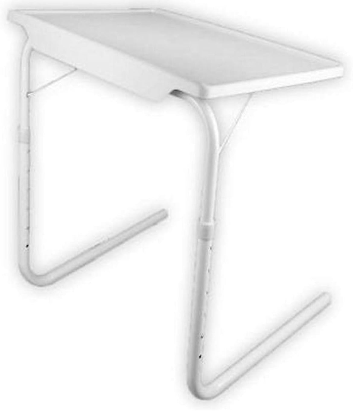 Whosave Mate II Portable Adjustable Folding Table, Metal, White, 20.79 x 15.98 x 2.36 cm