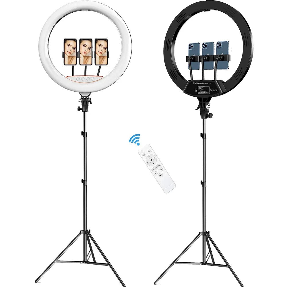 factory hot sale 18inch LED Selfie Ring Light For Live Streaming Game tiktok Makeup Beauty Video Circle
Lamp with 2.1m tripod