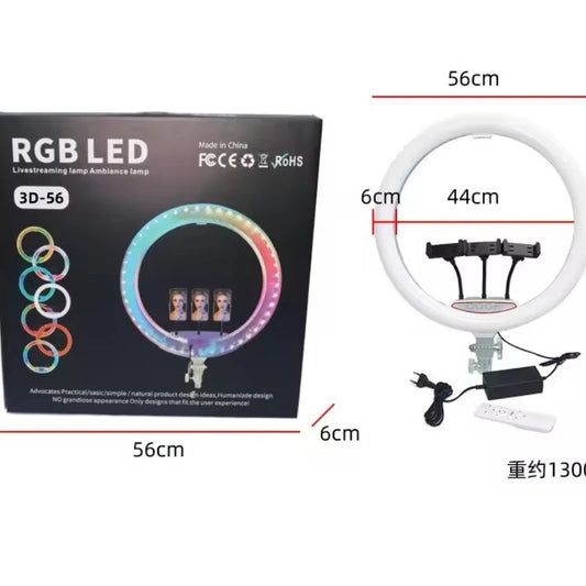 3D-56 New Double-sided light crystal 22-inch/56CM fill ring light manufacturer photography live broadcast light