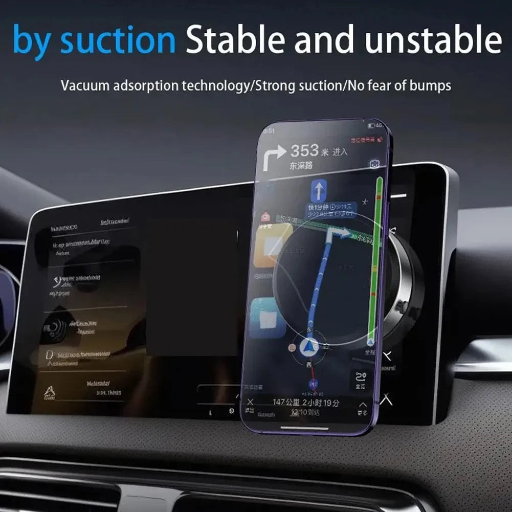 Vacuum Phone Holder & Wireless Charger, Intelligent Car Mount Mobile Phone Holder Magnetic Black Technology Universal Adsorption
Bracket Vacuum Adsorption Stable