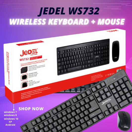 Jedel WS732 Wireless Keyboard & Mouse Combo - keyboard - gaming keyboard - keyboard and mouse - computer accessories