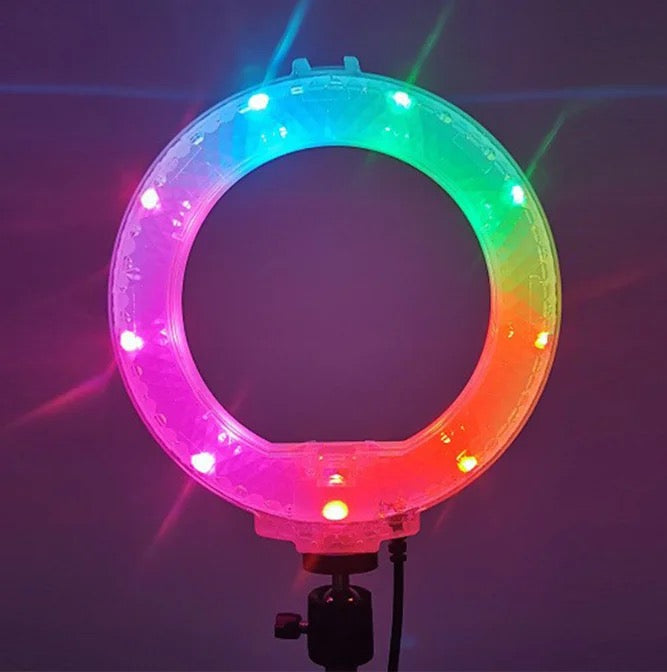 3D-26 Colorful Fill Light Live Broadcast Light Beauty Ring Light 6/8/10/12/13/14 inch 3D Crystal Double-sided
RGB