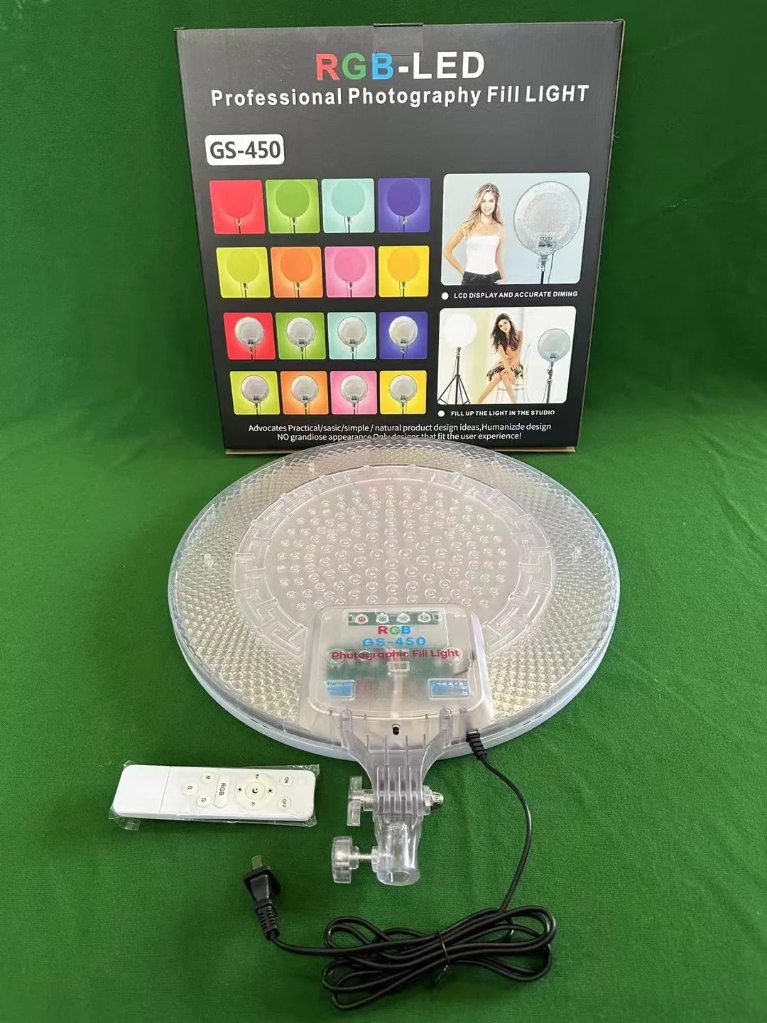 GS- 450 New product 18inch RGB Small Portable Panel Video Fill 3 in 1 Selfie Led Live Broadcast Makeup Live Selfie
Led Circle Ring Light