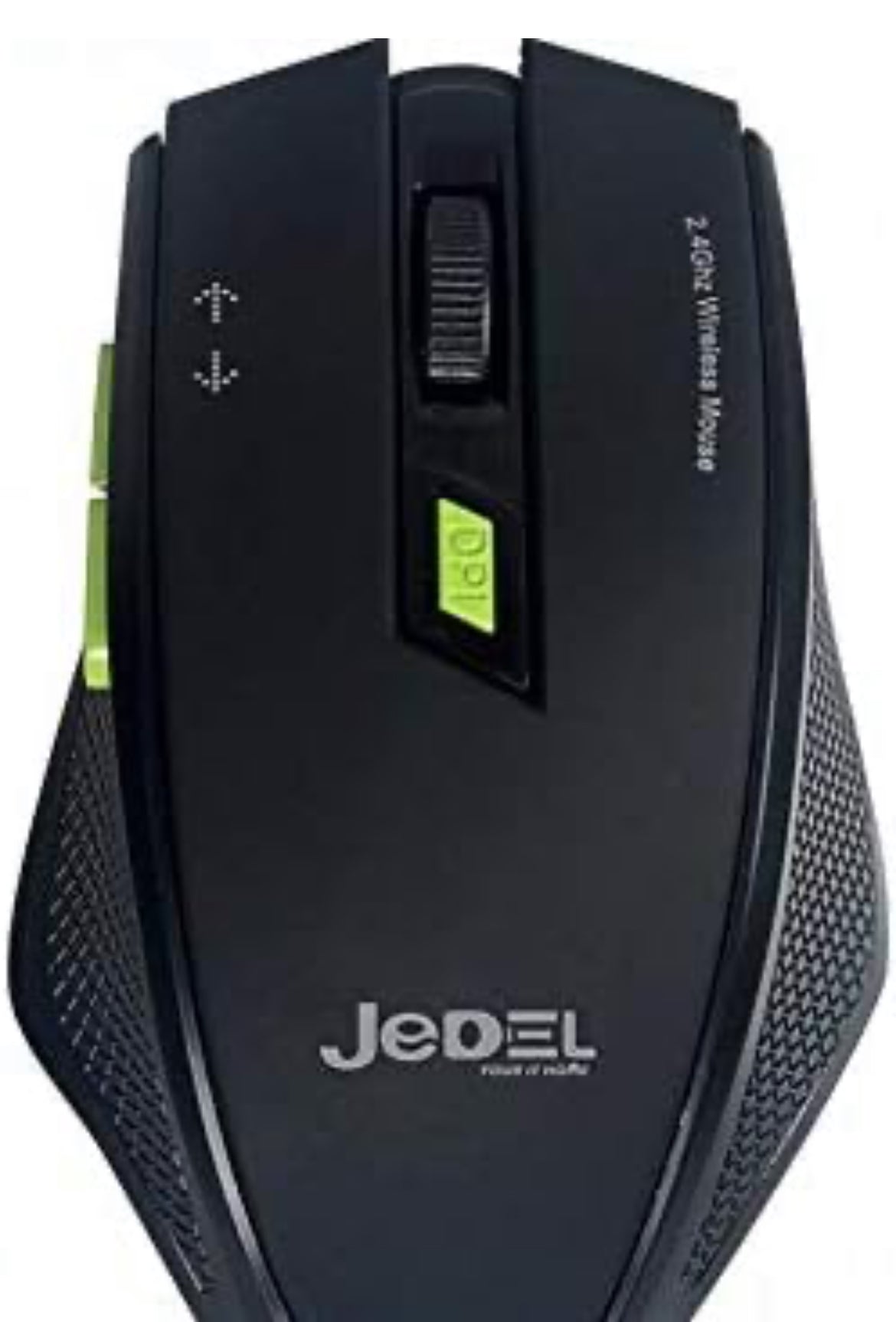 Jedel (W400) Wireless Optical Gaming Mouse 800-1600 DPI USB DPI Switch Black & Green