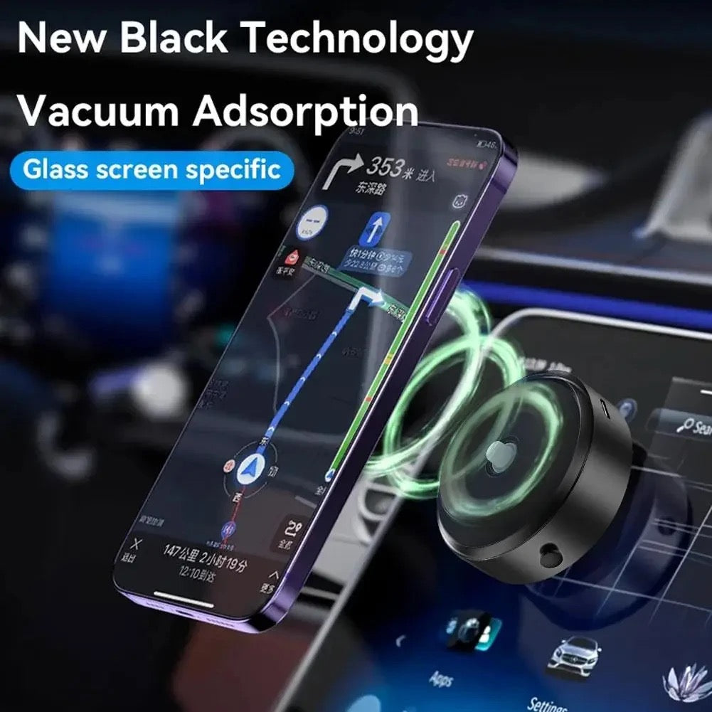 Vacuum Phone Holder & Wireless Charger, Intelligent Car Mount Mobile Phone Holder Magnetic Black Technology Universal Adsorption
Bracket Vacuum Adsorption Stable