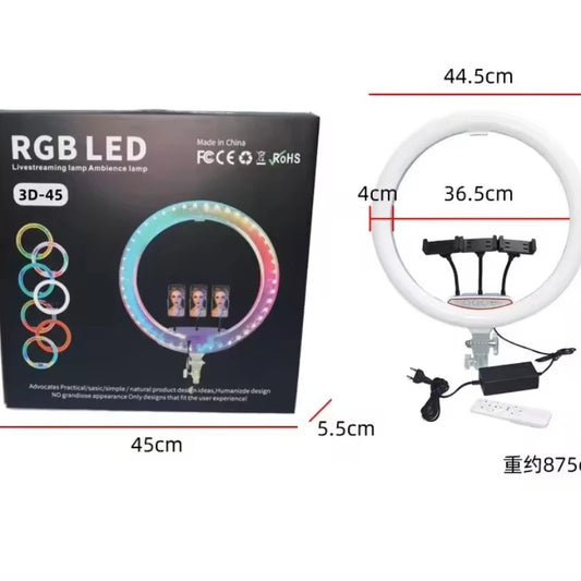 3D-45 Tiktok video Double-sided light crystal 18-inch/45CM fill ring light manufacturer photography live broadcast light