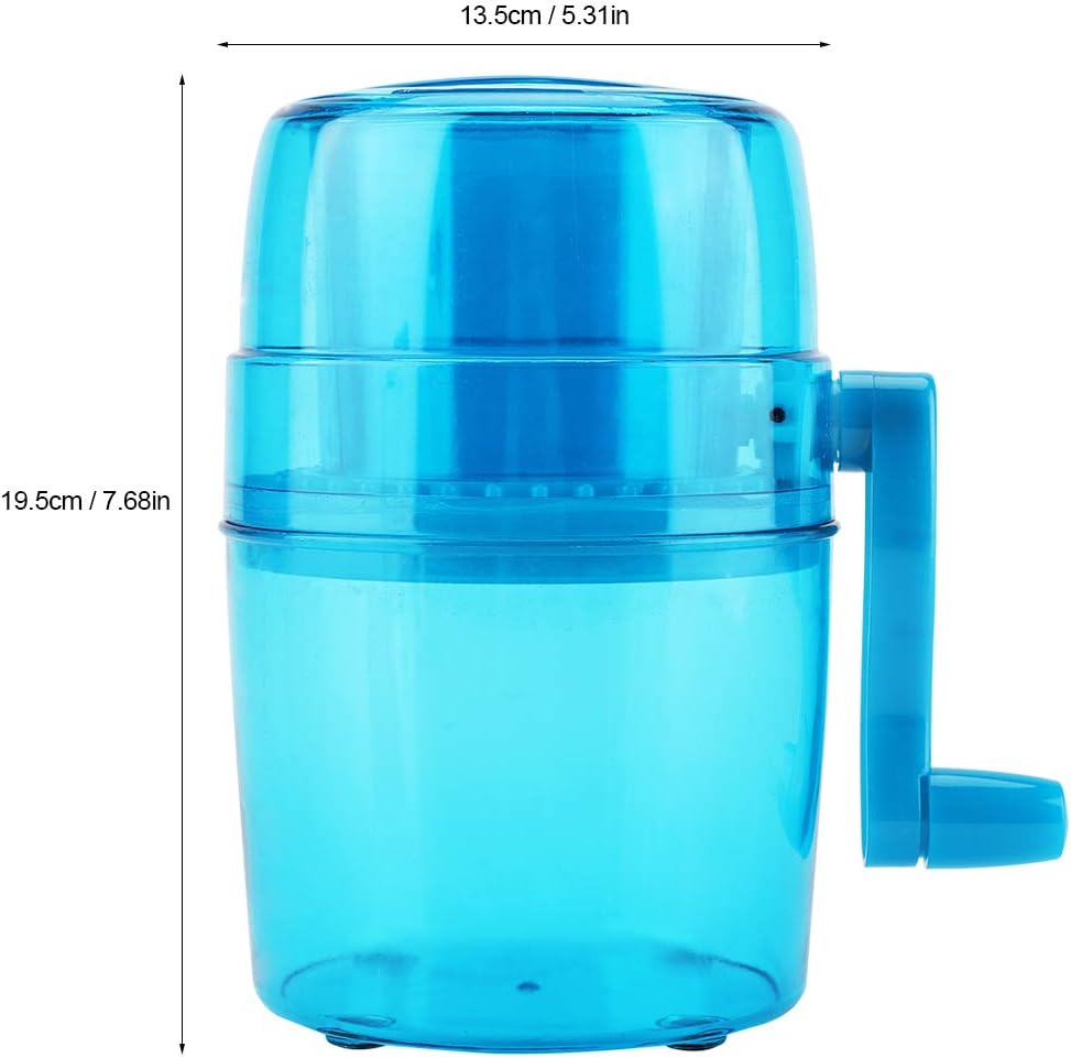 Manual Ice Crusher - 1.1L Portable Hand Crank Manual Household Ice Crusher Shaver Snow Cone Maker Kitchen Tool