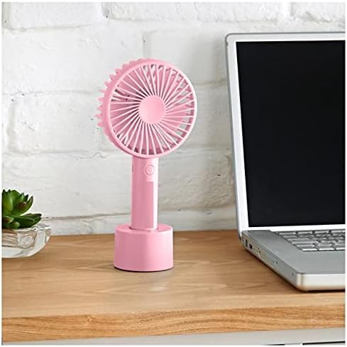 Office and Travel Hand Fan with Speed Settings, 2-in-1 Design Handheld or Desktop Rechargeable Fan with Optional Stand Portable Lightweight Hand FanFan