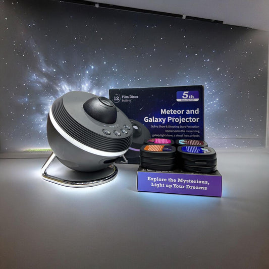 Meteor and Galaxy Projector 5th Generation Romantic Atmosphere 12 Film Discs Built- in